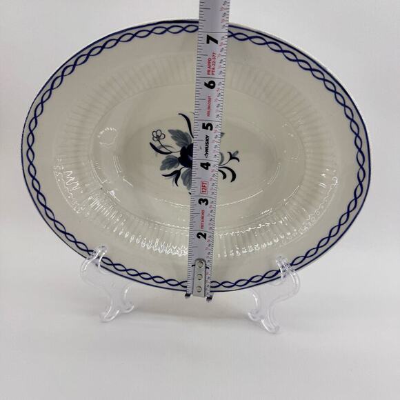 Vintage Adams Baltic Serving Bowl Blue White Ironstone England - Picture 3 of 6